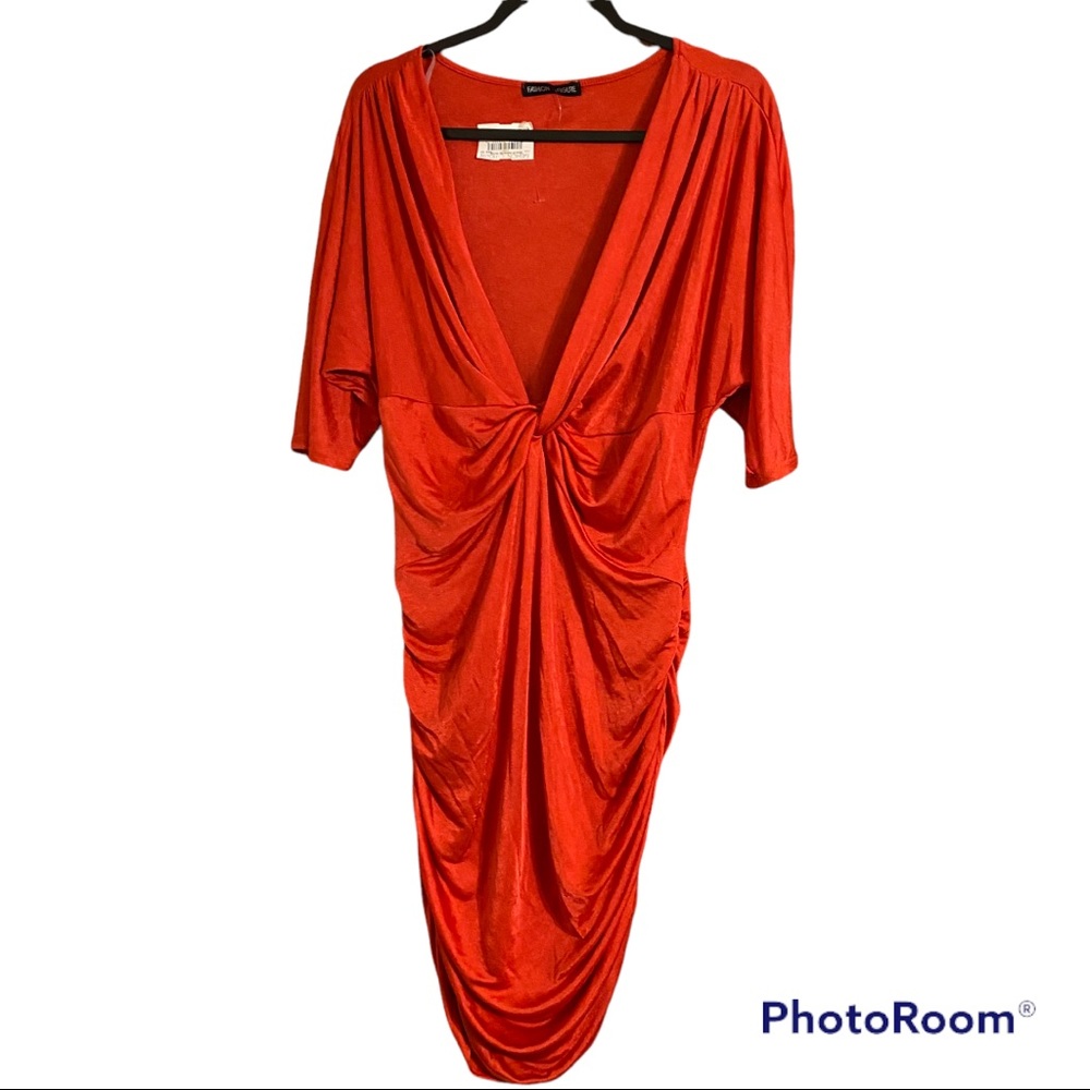 Fashion to Figure orange sexy dress size XL nwt